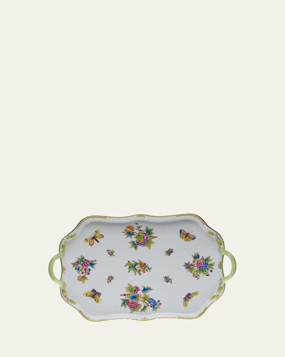 Queen Victoria Rectangle Tray with Branch Handles